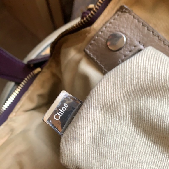 Vintage Chloe Purple Leather Shoulder Bag - Picture 7 of 16